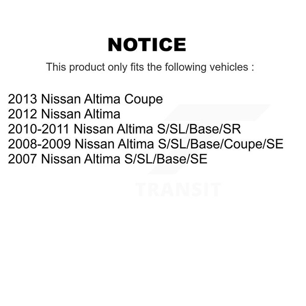 Front Outer & Inner Steering Tie Rod End Kit For Nissan Altima